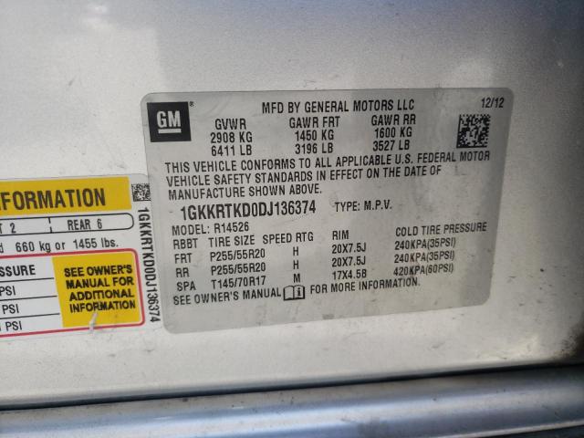 Photo 10 from auction – 2013 GMC ACADIA DEN with VIN 1GKKRTKD0DJ136374