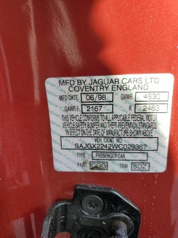 Photo 10 from auction – 1998 JAGUAR XK8 with VIN SAJGX2242WC029367