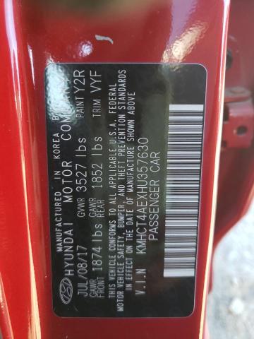 Photo 10 from auction – 2017 HYUNDAI ACCENT SE with VIN KMHCT4AEXHU357630
