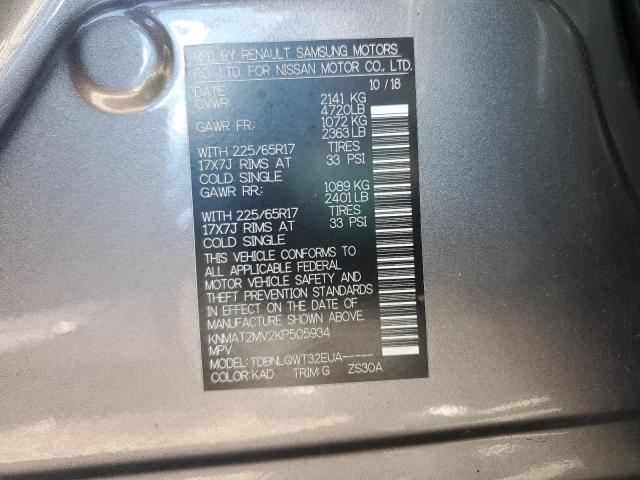Photo 10 from auction – 2019 NISSAN ROGUE S with VIN KNMAT2MV2KP505934