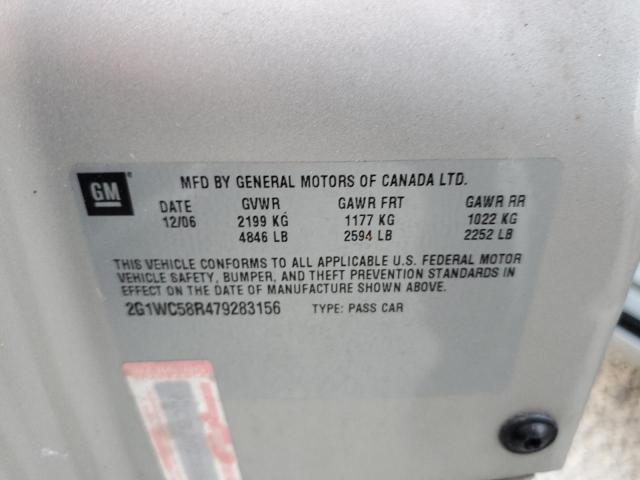 Photo 10 from auction – 2007 CHEVROLET IMPALA LT with VIN 2G1WC58R479283156