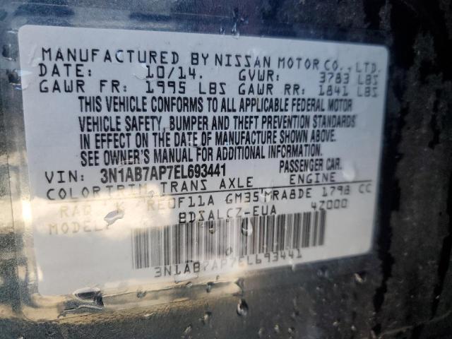Photo 10 from auction – 2014 NISSAN SENTRA S with VIN 3N1AB7AP7EL693441