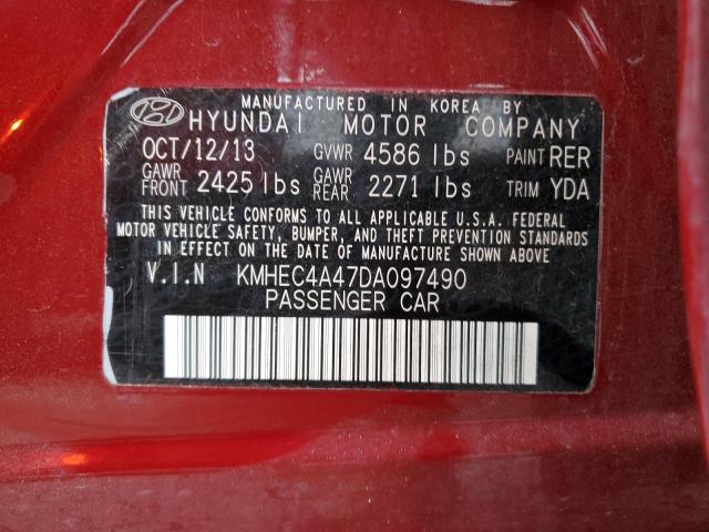 Photo 10 from auction – 2013 HYUNDAI SONATA HYB with VIN KMHEC4A47DA097490