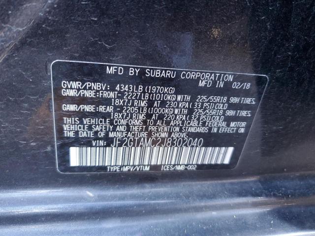 Photo 10 from auction – 2018 SUBARU CROSSTREK with VIN JF2GTAMC2J8302040
