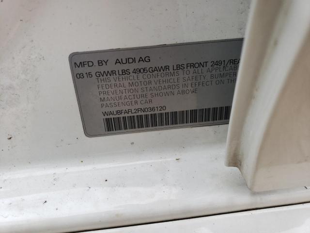 Photo 10 from auction – 2015 AUDI A4 PREMIUM with VIN WAUBFAFL2FN036120