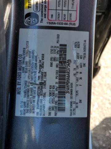 Photo 10 from auction – 2010 FORD FUSION SE with VIN 3FAHP0HA6AR375586