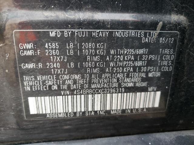Снимка 10 от търг – 2012 SUBARU OUTBACK 2. с VIN 4S4BRBCCXC3296319