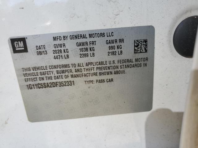Photo 10 from auction – 2013 CHEVROLET MALIBU 1LT with VIN 1G11C5SA2DF352331