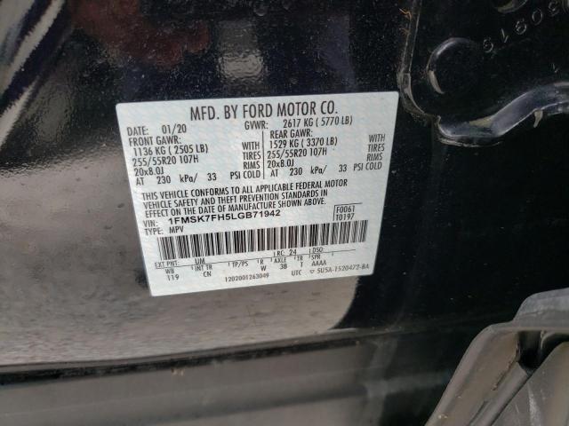 Photo 10 from auction – 2020 FORD EXPLORER L with VIN 1FMSK7FH5LGB71942