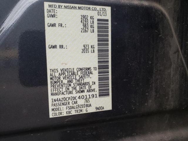 Photo 10 from auction – 2013 NISSAN LEAF S with VIN 1N4AZ0CP2DC401191