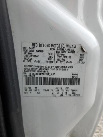 Photo 10 from auction – 2001 FORD F250 SUPER with VIN 1FTNX20L21ED11456