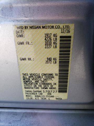 Photo 10 from auction – 2017 NISSAN ALTIMA 2.5 with VIN 1N4AL3AP6HC170727