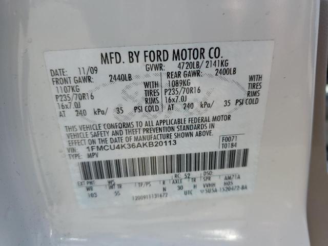 Photo 10 from auction – 2010 FORD ESCAPE HYB with VIN 1FMCU4K36AKB20113