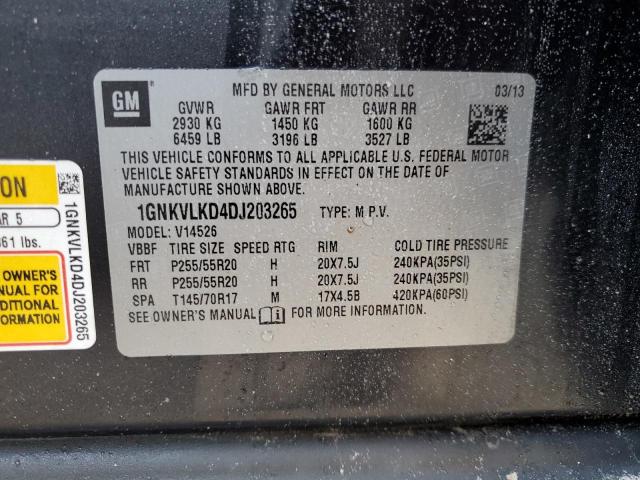 Photo 10 from auction – 2013 CHEVROLET TRAVERSE L with VIN 1GNKVLKD4DJ203265