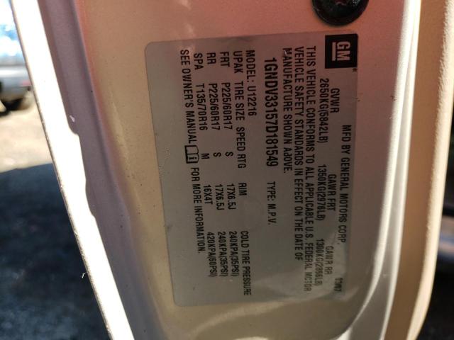 Photo 10 from auction – 2007 CHEVROLET UPLANDER L with VIN 1GNDV33157D181549
