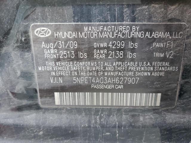 Photo 10 from auction – 2010 HYUNDAI SONATA GLS with VIN 5NPET4AC3AH627907