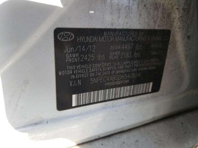 Photo 10 from auction – 2013 HYUNDAI SONATA SE with VIN 5NPEC4AB0DH547654