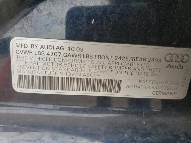 Photo 10 from auction – 2010 AUDI A4 PREMIUM with VIN WAUAFAFL6AN025853