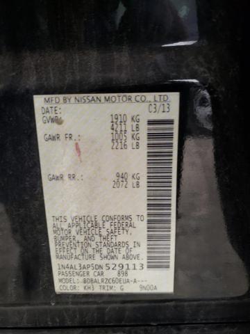 Photo 10 from auction – 2013 NISSAN ALTIMA 2.5 with VIN 1N4AL3AP5DN529113