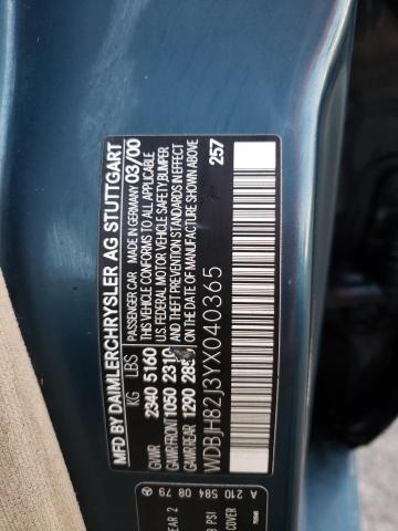 Photo 10 from auction – 2000 MERCEDES-BENZ E 320 4MAT with VIN WDBJH82J3YX040365