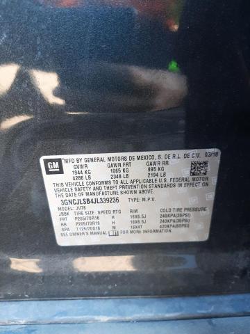 Photo 10 from auction – 2018 CHEVROLET TRAX 1LT with VIN 3GNCJLSB4JL339236