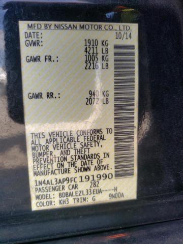 Photo 10 from auction – 2015 NISSAN ALTIMA 2.5 with VIN 1N4AL3AP9FC191990