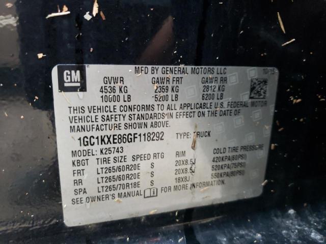 Photo 10 from auction – 2016 CHEVROLET SILVERADO with VIN 1GC1KXE86GF118292