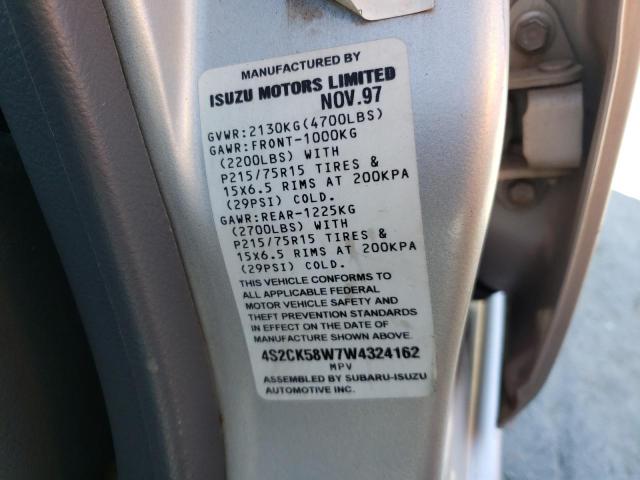 Photo 10 from auction – 1998 ISUZU RODEO S with VIN 4S2CK58W7W4324162