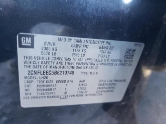 Photo 10 from auction – 2011 CHEVROLET EQUINOX LT with VIN 2CNFLEEC5B6219740