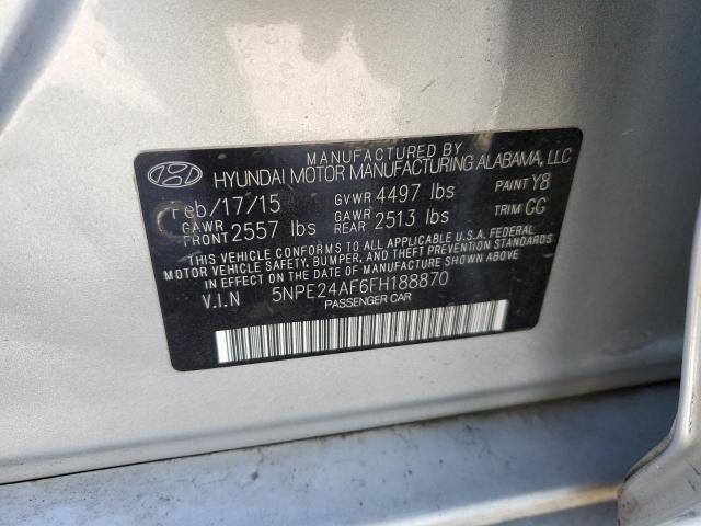 Photo 10 from auction – 2015 HYUNDAI SONATA SE with VIN 5NPE24AF6FH188870