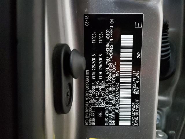 Photo 10 from auction – 2018 LEXUS NX 300 BAS with VIN JTJBARBZ4J2174873