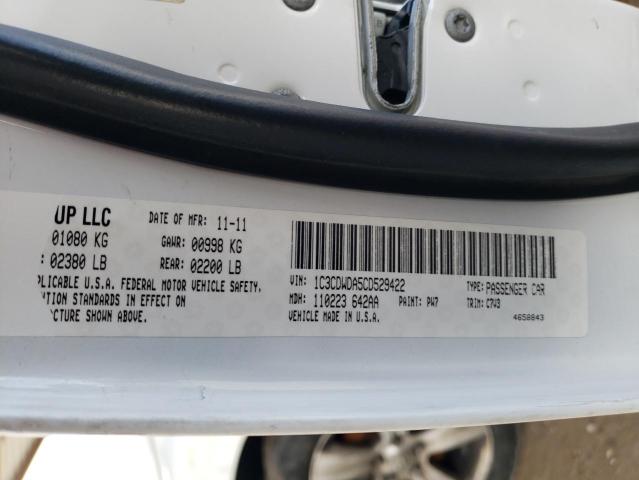Photo 10 from auction – 2012 DODGE CALIBER SX with VIN 1C3CDWDA5CD529422