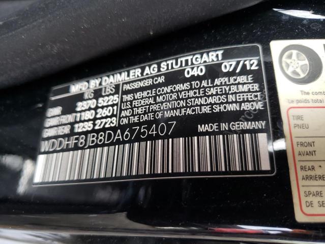 Photo 10 from auction – 2013 MERCEDES-BENZ E 350 4MAT with VIN WDDHF8JB8DA675407