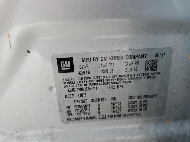 Photo 10 from auction – 2017 BUICK ENCORE PRE with VIN KL4CJASB8HB246741