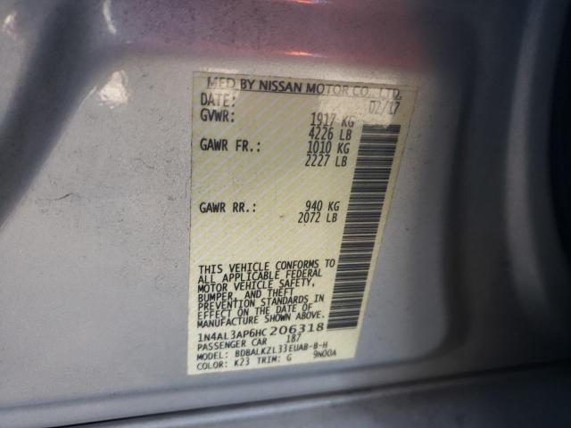 Photo 10 from auction – 2017 NISSAN ALTIMA 2.5 with VIN 1N4AL3AP6HC206318