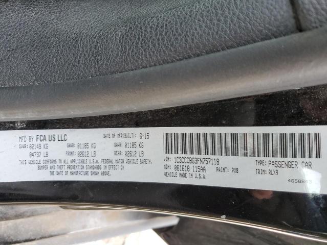 Photo 10 from auction – 2015 CHRYSLER 200 S with VIN 1C3CCCBG3FN757118