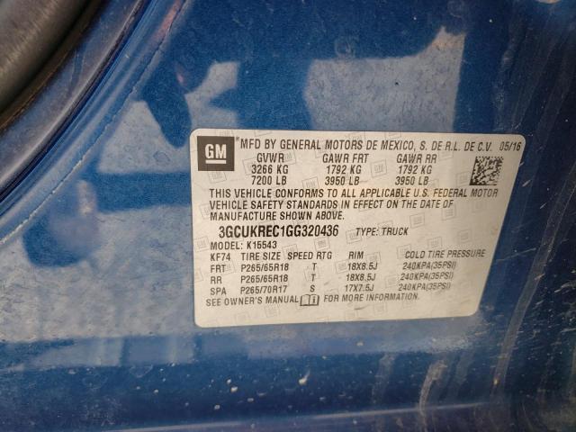 Photo 10 from auction – 2016 CHEVROLET 1500 with VIN 3GCUKREC1GG320436