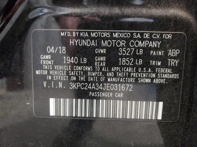 Photo 10 from auction – 2018 HYUNDAI ACCENT SE with VIN 3KPC24A34JE031672