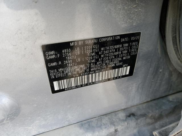 Photo 10 from auction – 2021 SUBARU OUTBACK LI with VIN 4S4BTAMC3M3199135