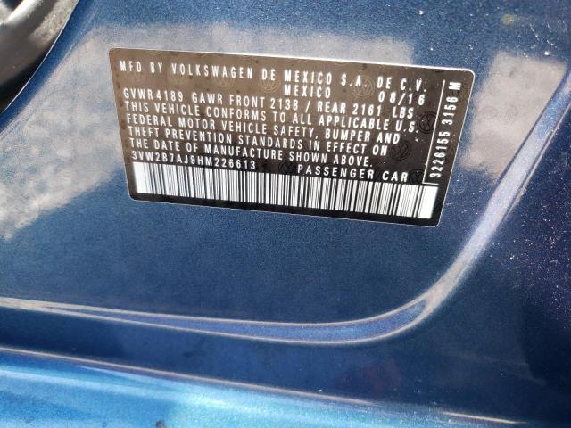 Photo 10 from auction – 2017 VOLKSWAGEN JETTA S with VIN 3VW2B7AJ9HM226613