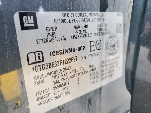 Photo 10 from auction – 2015 GMC CANYON SLE with VIN 1GTG6BE33F1222627