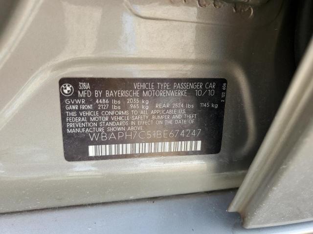 Photo 10 from auction – 2011 BMW 328 I with VIN WBAPH7C51BE674247