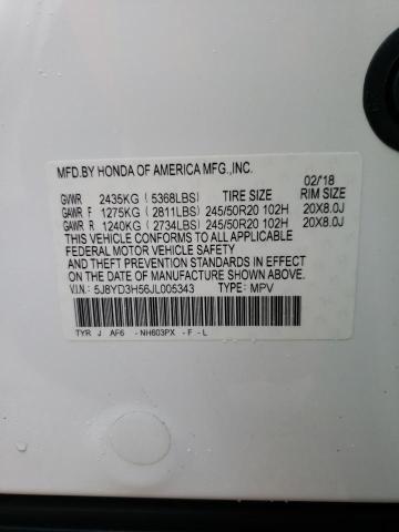 Photo 10 from auction – 2018 ACURA MDX TECHNO with VIN 5J8YD3H56JL005343