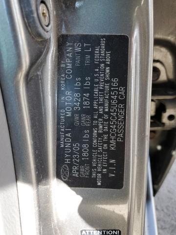Photo 10 from auction – 2005 HYUNDAI ACCENT GL with VIN KMHCG45C45U645166