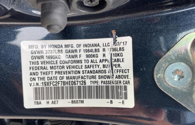 Photo 10 from auction – 2017 HONDA CIVIC EX with VIN 19XFC2F78HE067126