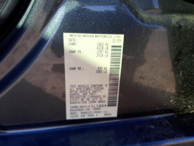 Photo 10 from auction – 2020 NISSAN ALTIMA S with VIN 1N4BL4BV2LN315864