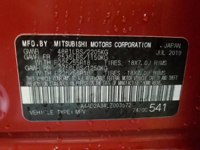 Photo 10 from auction – 2020 MITSUBISHI OUTLANDER with VIN JA4AD2A34LZ003572