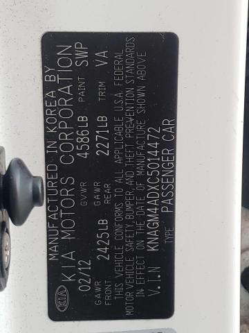 Photo 10 from auction – 2012 KIA OPTIMA HYB with VIN KNAGM4ADXC5014472