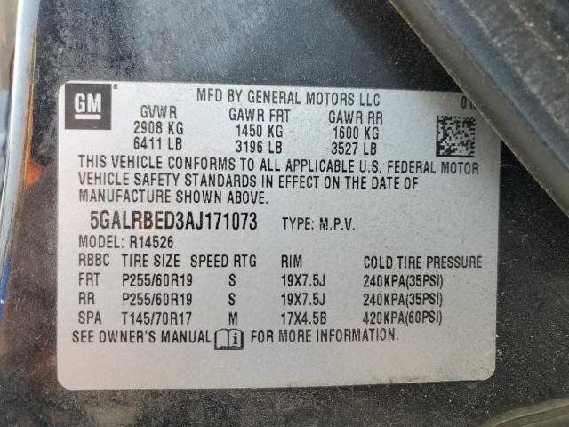 Photo 10 from auction – 2010 BUICK ENCLAVE CX with VIN 5GALRBED3AJ171073