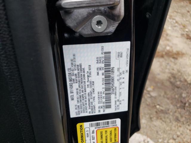 Photo 10 from auction – 2019 FORD FUSION SE with VIN 3FA6P0HD8KR110896